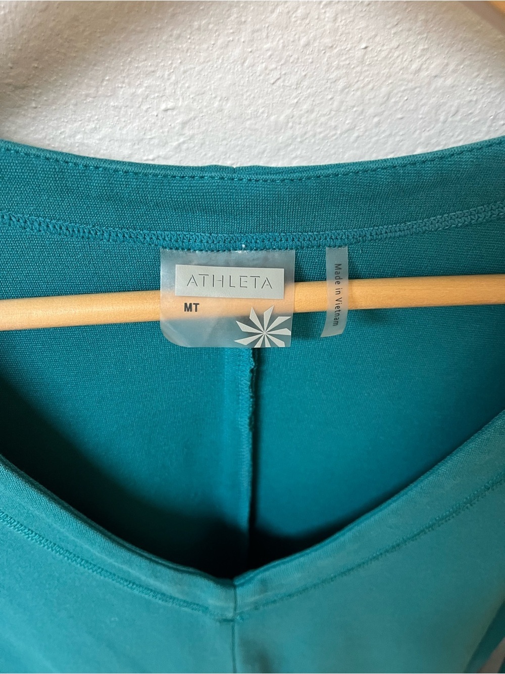 Athleta Teal V-Neck Dress women’s size MT - Picture 2 of 4
